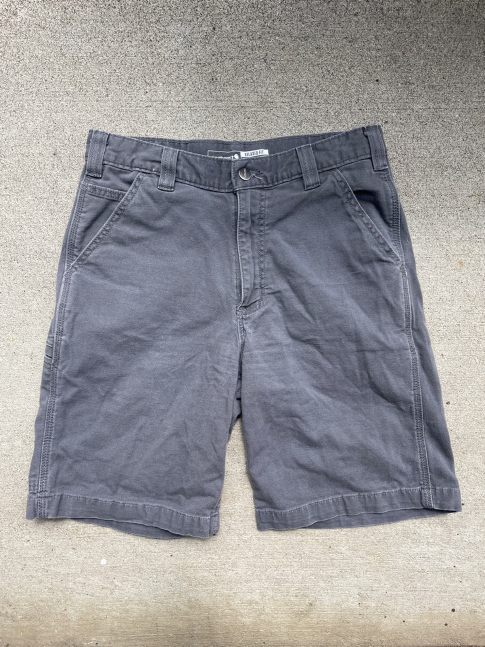 Carhartt Men's Rugged Flex Relaxed Fit Canvas Work Shorts Sz 31 Gray 102514-039